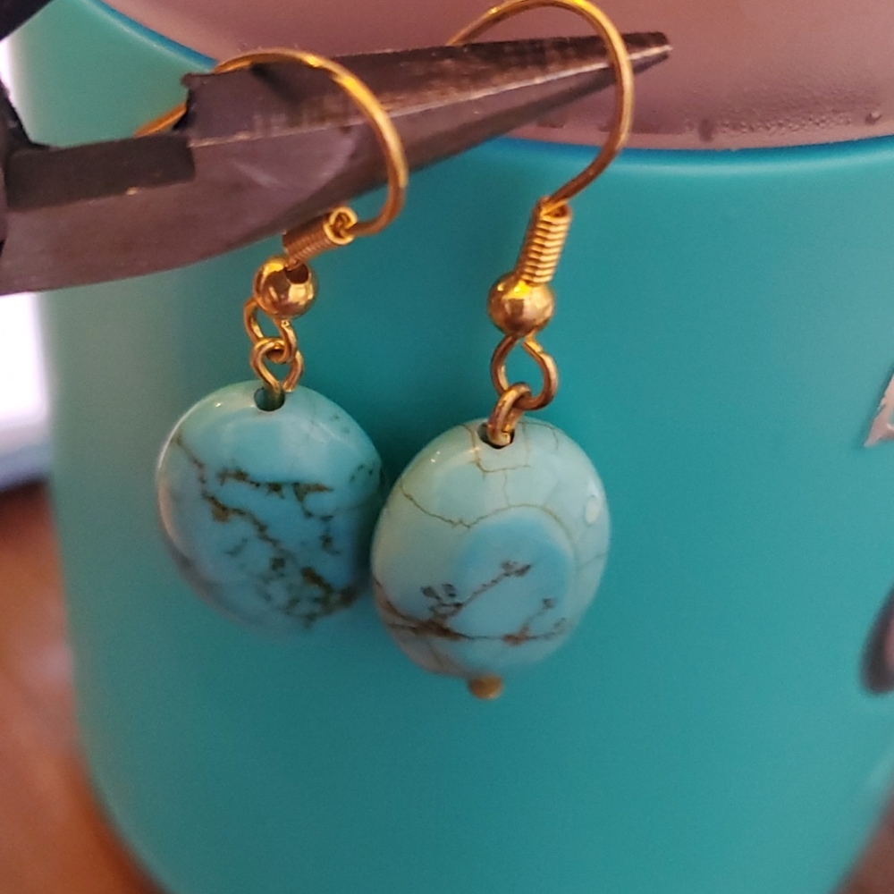 Handmade Turquoise Jasper Natural Stone Necklace - Picture 11 of 12